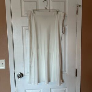 White Slip Midi Skirt